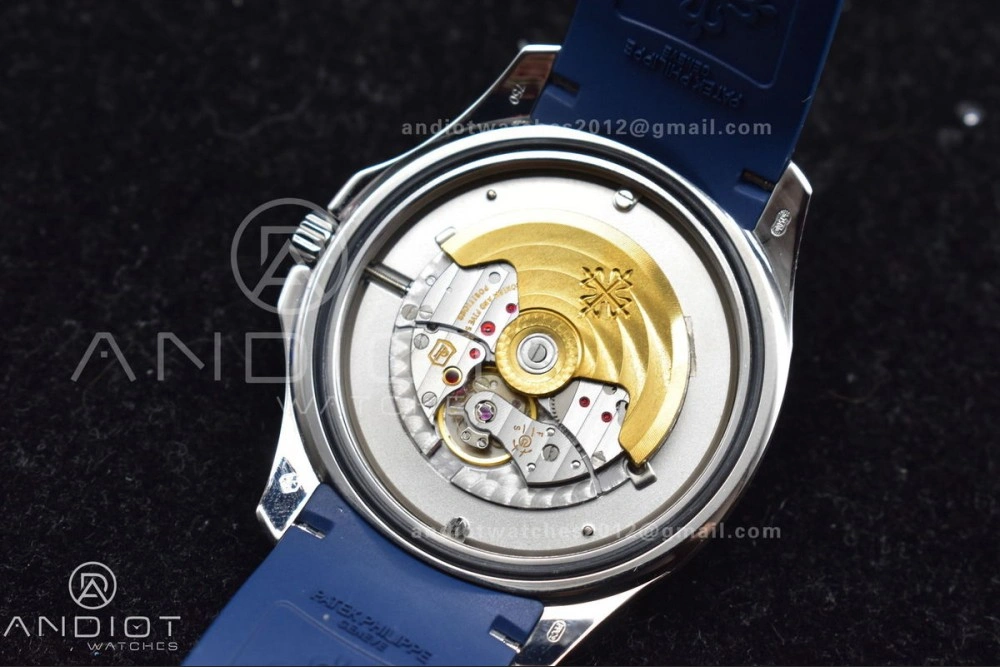QuickDry Aquanaut 5168G 42mm SS ZF 1:1 Best Edition Blue Dial on Blue Rubber Strap 324CS 367
