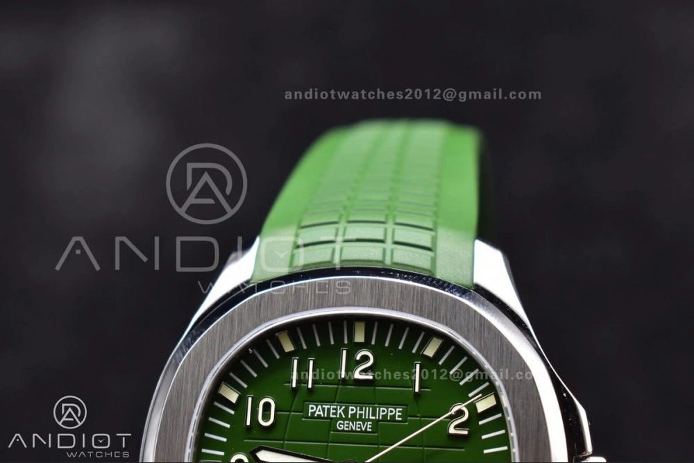 Aquanaut 5168G 42mm SS ZF 1:1 Best Edition Green Dial On Green Rubber Strap 324CS Lightweight 366