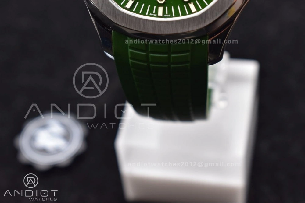Aquanaut 5168G 42mm SS ZF 1:1 Best Edition Green Dial On Green Rubber Strap 324CS Lightweight 366