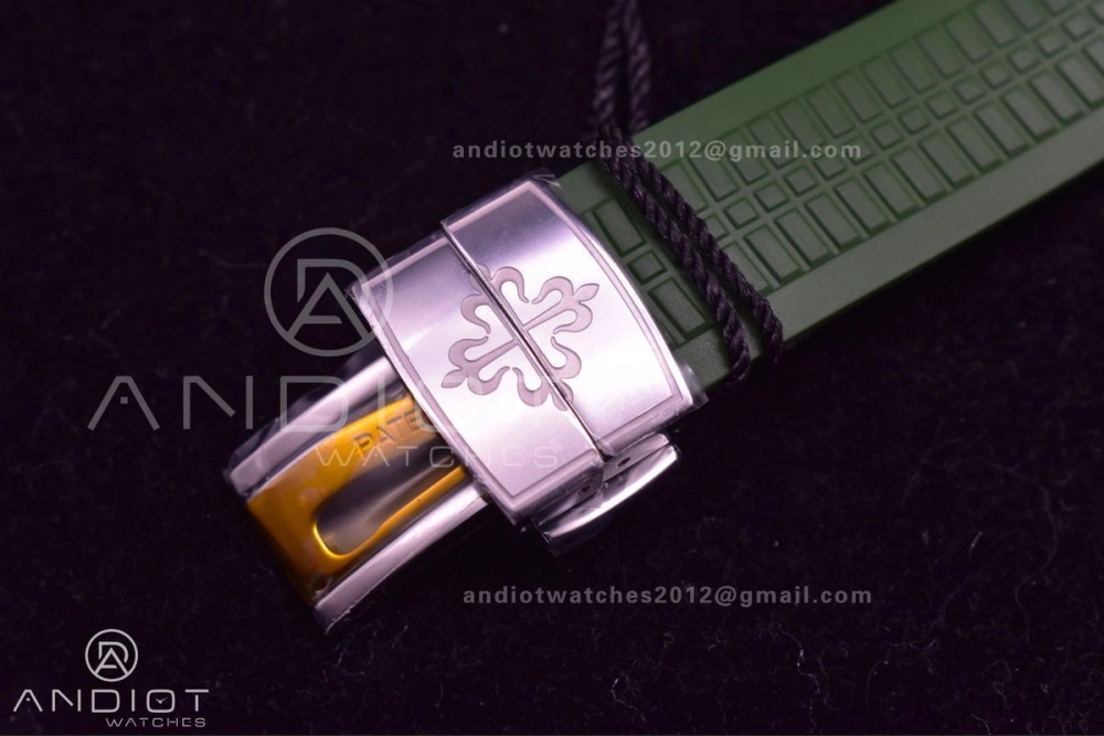 Aquanaut 5168G 42mm SS ZF 1:1 Best Edition Green Dial On Green Rubber Strap 324CS Lightweight 366