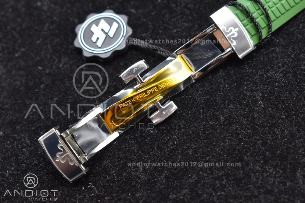 Aquanaut 5168G 42mm SS ZF 1:1 Best Edition Green Dial On Green Rubber Strap 324CS Lightweight 366