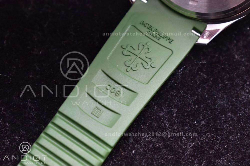 Aquanaut 5168G 42mm SS ZF 1:1 Best Edition Green Dial On Green Rubber Strap 324CS Lightweight 366