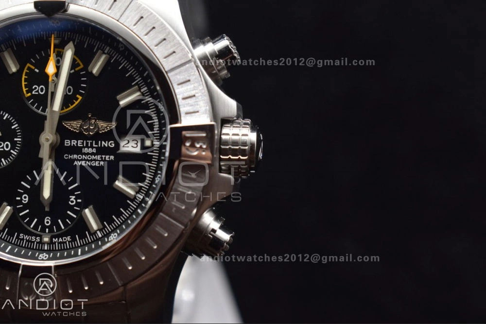 Avenger Chrono SS TF 1:1 Best Edition Black Dial on SS Bracelet A Practical 161