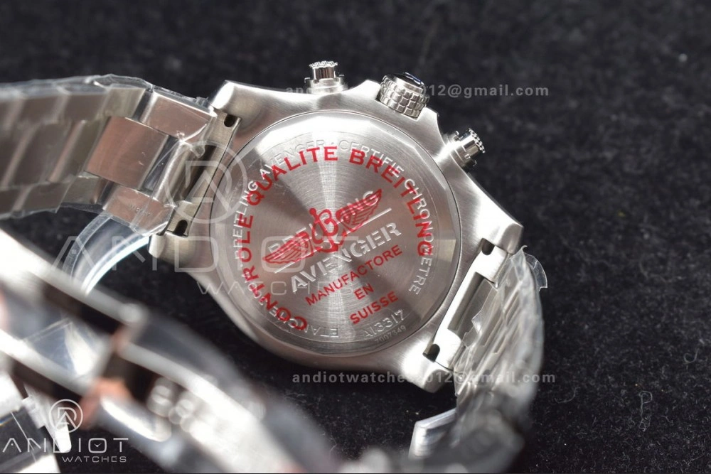 Avenger Chrono SS TF 1:1 Best Edition Black Dial on SS Bracelet A Practical 161