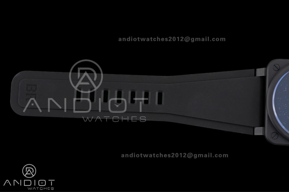 EasyCare BR03 ASTRO Space Punk Black Ceramic M+F 1:1 Best Edition Aventurine Dial on Rubber Strap A 155
