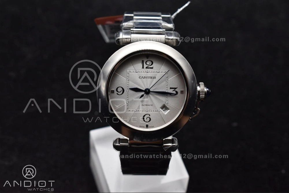 Snug BVF Cartier Pasha Ladies Made 1:1 like the Genuine White Dial on SS Bracelet 531