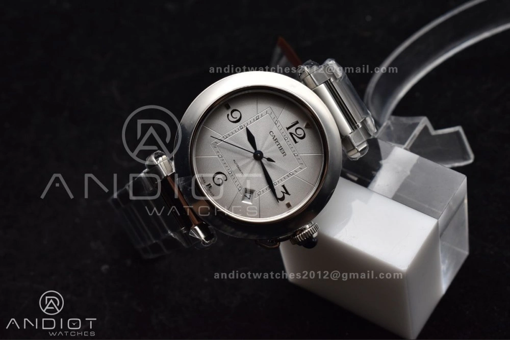 Snug BVF Cartier Pasha Ladies Made 1:1 like the Genuine White Dial on SS Bracelet 531