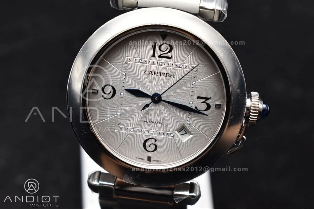 Snug BVF Cartier Pasha Ladies Made 1:1 like the Genuine White Dial on SS Bracelet 531