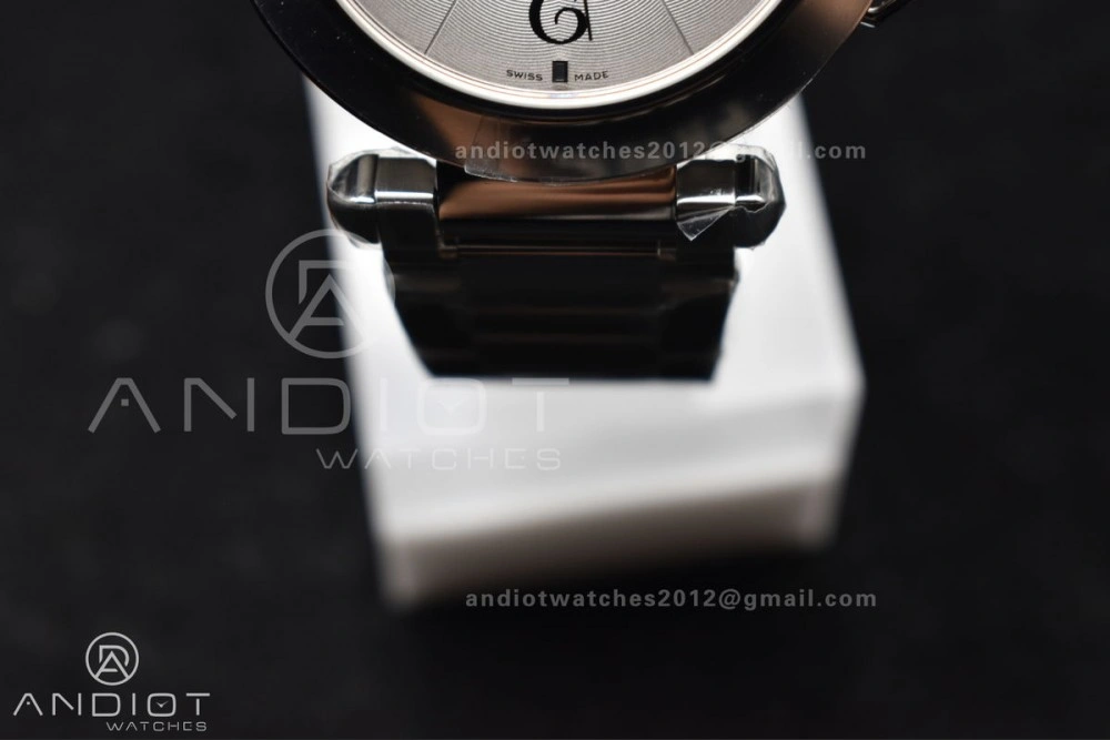 Snug BVF Cartier Pasha Ladies Made 1:1 like the Genuine White Dial on SS Bracelet 531