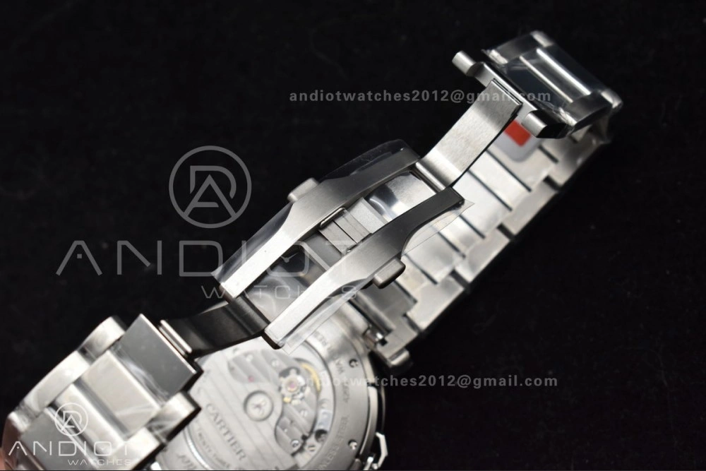 Snug BVF Cartier Pasha Ladies Made 1:1 like the Genuine White Dial on SS Bracelet 531