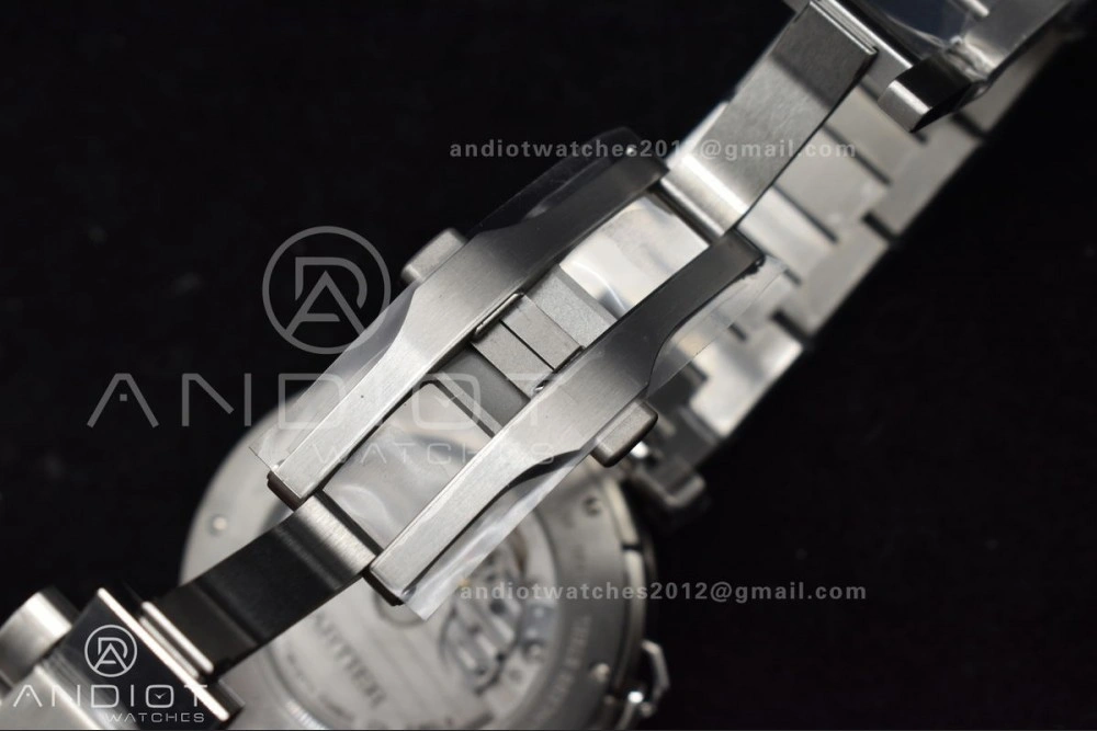 Snug BVF Cartier Pasha Ladies Made 1:1 like the Genuine White Dial on SS Bracelet 531