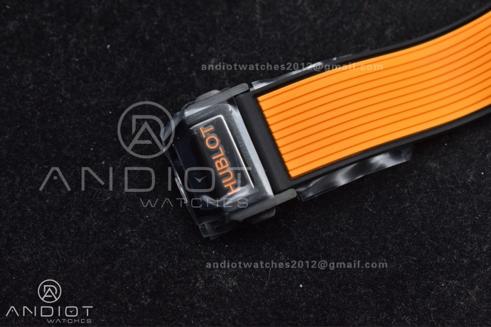 Big Bang Unico 42mm Orange Ceramic BBF 1:1 Best Edition Skeleton Dial on Orange Rubber Strap A1280 V Classic 275