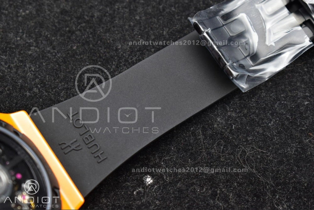 Big Bang Unico 42mm Orange Ceramic BBF 1:1 Best Edition Skeleton Dial on Orange Rubber Strap A1280 V Classic 275