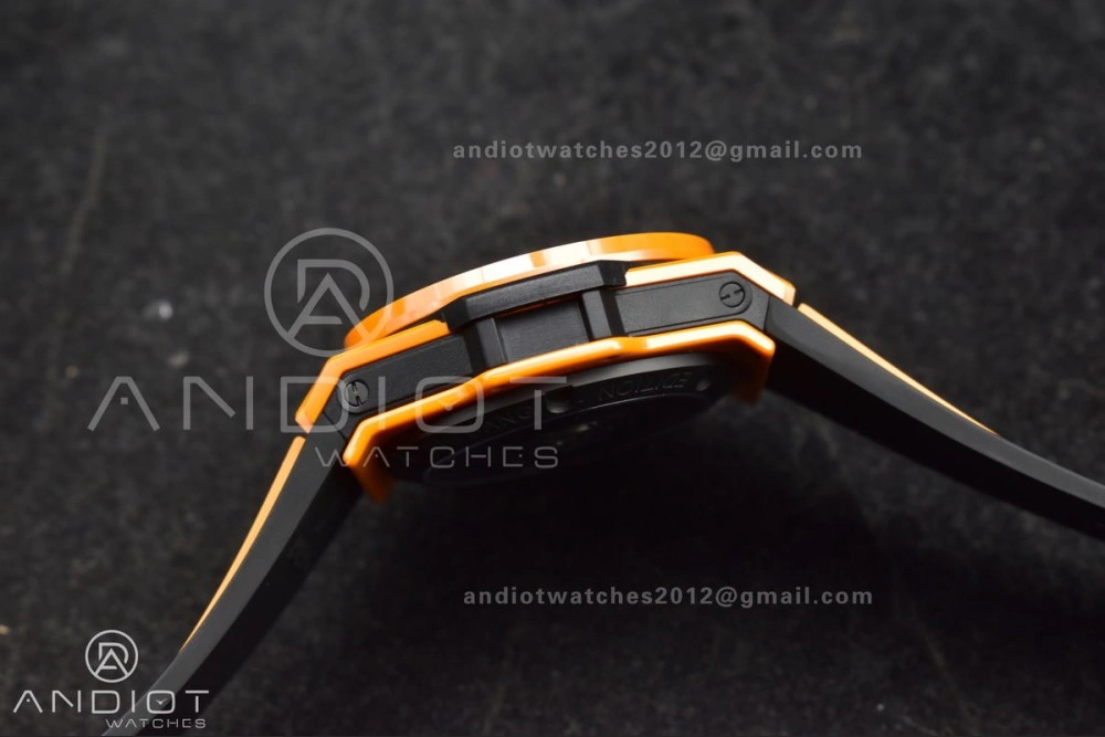 Big Bang Unico 42mm Orange Ceramic BBF 1:1 Best Edition Skeleton Dial on Orange Rubber Strap A1280 V Classic 275
