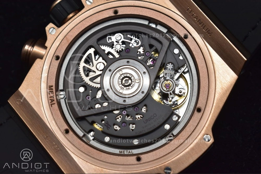 Big Bang Unico Rainbow King RG 45mm ZF 1:1 Best Edition on Rainbow Gummy Strap A Efficient 517