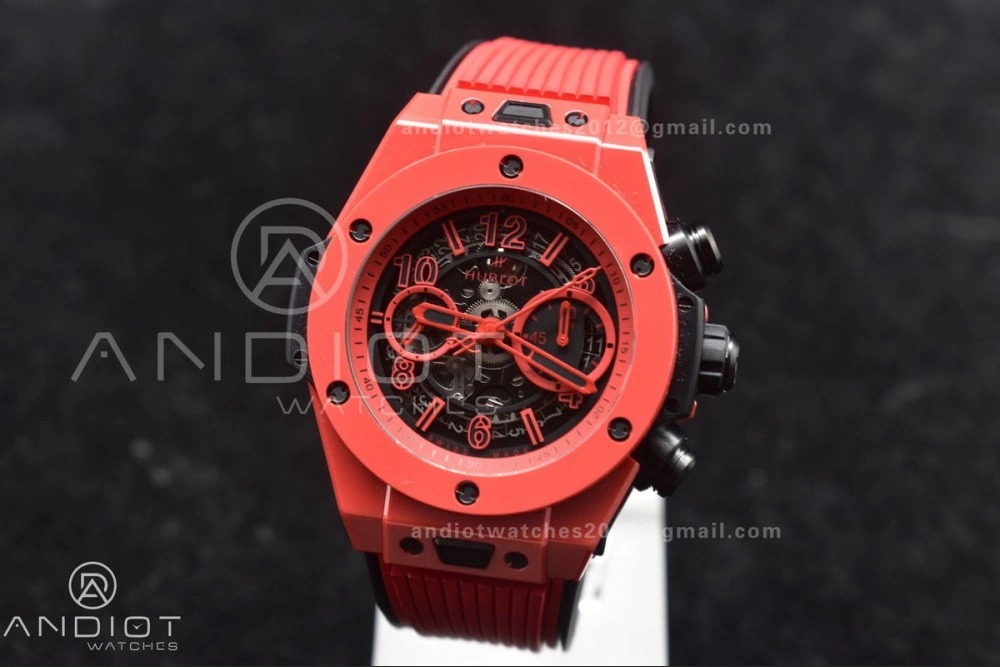 Youthful Big Bang Unico Red Magic Ceramic BBF 1:1 Best Edition Skeleton Dial on Red Rubber Strap A 273
