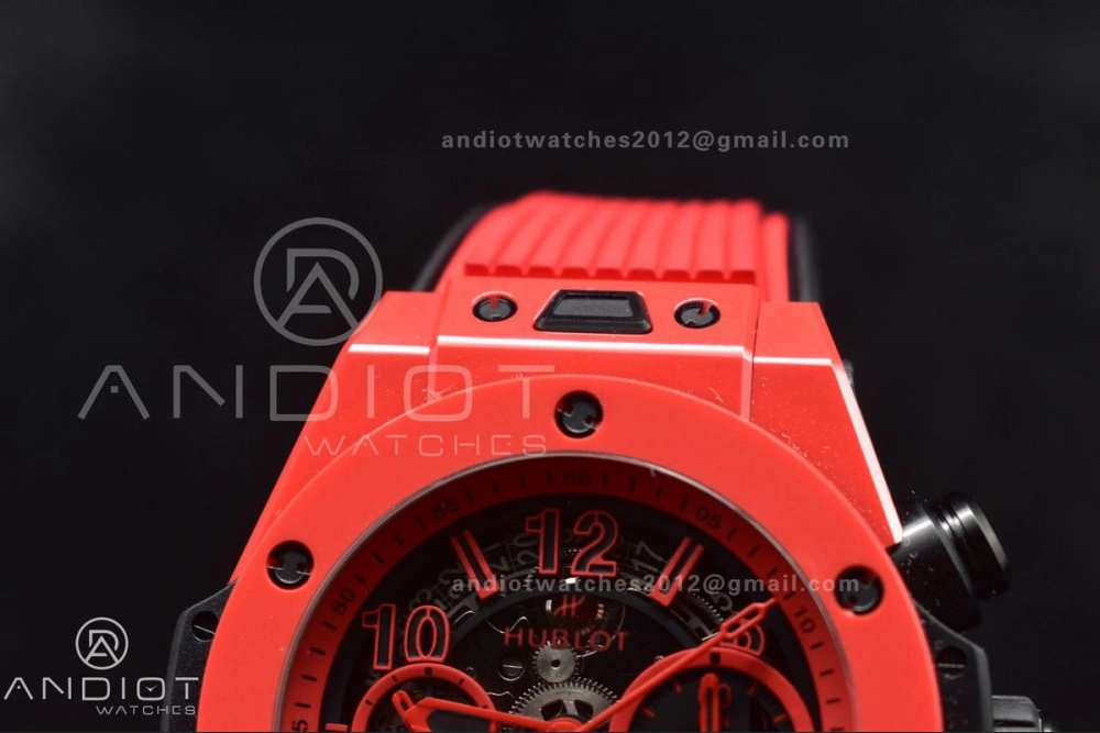 ModernLook Big Bang Unico Red Magic Ceramic BBF 1:1 Best Edition Skeleton Dial on Red Rubber Strap A 388