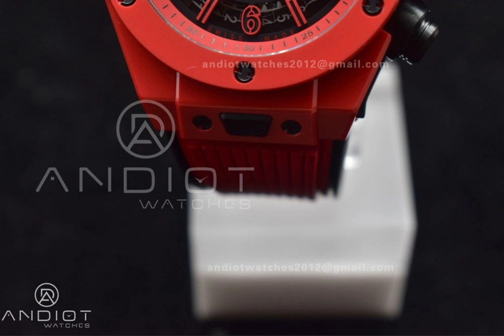 ModernLook Big Bang Unico Red Magic Ceramic BBF 1:1 Best Edition Skeleton Dial on Red Rubber Strap A 388