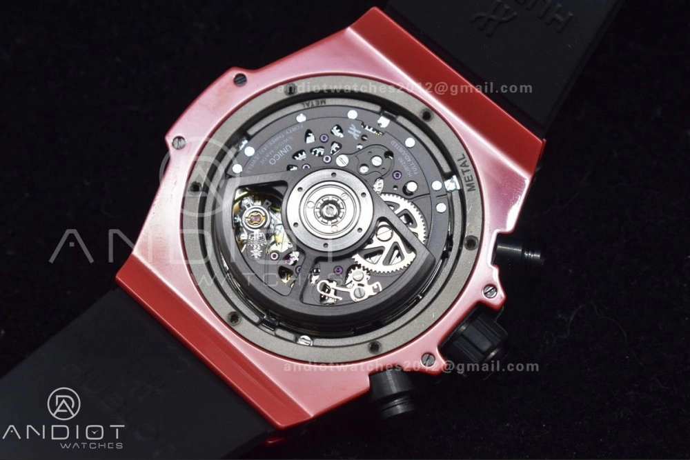 ModernLook Big Bang Unico Red Magic Ceramic BBF 1:1 Best Edition Skeleton Dial on Red Rubber Strap A 388