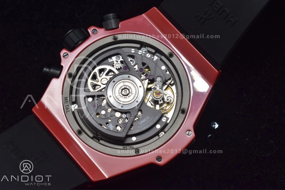 ModernLook Big Bang Unico Red Magic Ceramic BBF 1:1 Best Edition Skeleton Dial on Red Rubber Strap A 388