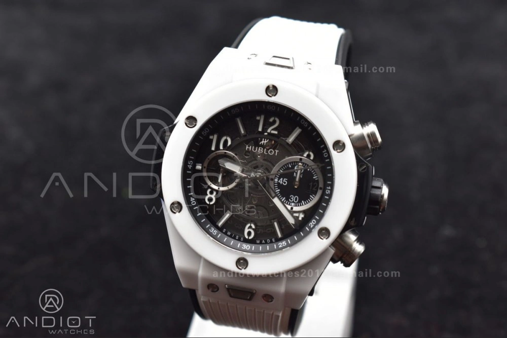 Big Bang Unico White Ceramic ZF 1:1 Best Edition Skeleton Dial on White Rubber Strap A Affordable 516