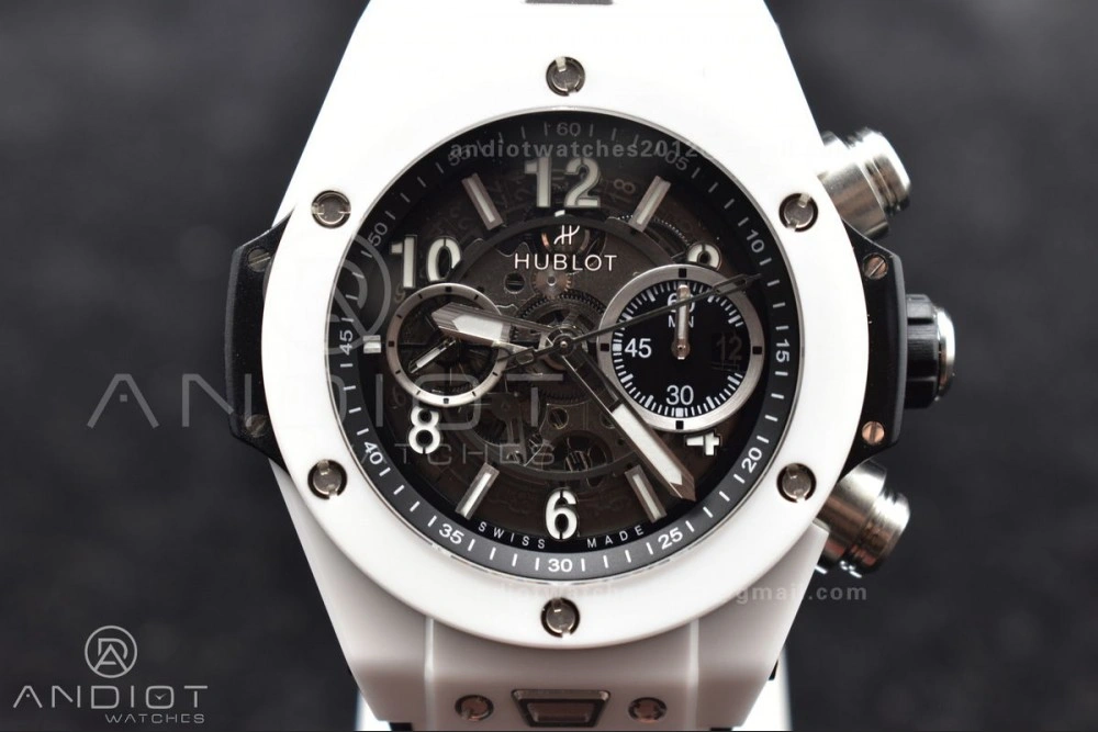 Big Bang Unico White Ceramic ZF 1:1 Best Edition Skeleton Dial on White Rubber Strap A Affordable 516