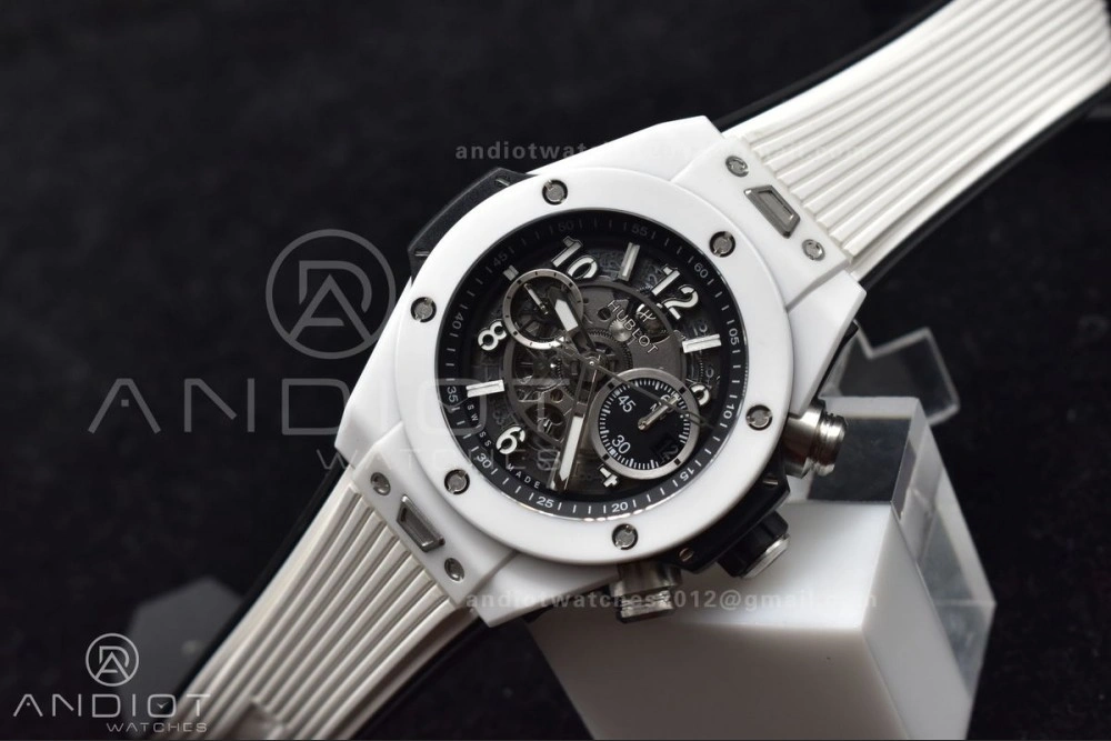Big Bang Unico White Ceramic ZF 1:1 Best Edition Skeleton Dial on White Rubber Strap A Affordable 516