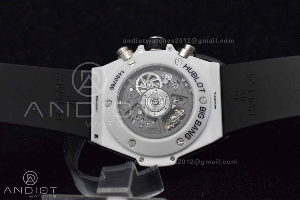 Big Bang Unico White Ceramic ZF 1:1 Best Edition Skeleton Dial on White Rubber Strap A Affordable 516