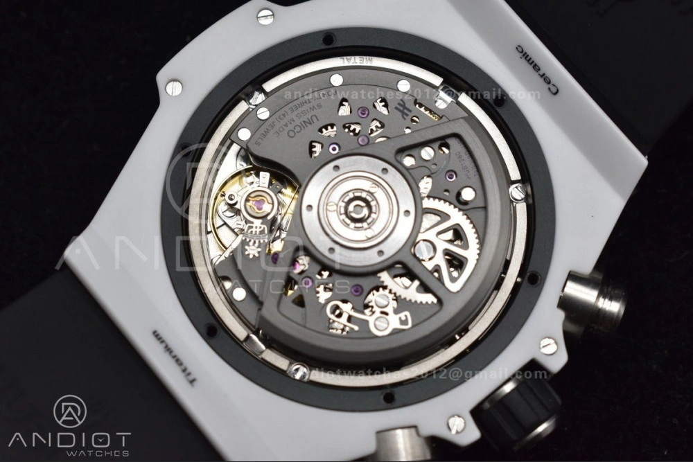 Big Bang Unico White Ceramic ZF 1:1 Best Edition Skeleton Dial on White Rubber Strap A Affordable 516