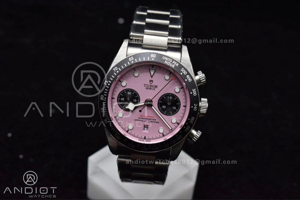 Black Bay Chrono SS TWF 1:1 Best Edition 2024 Pink Dial on SS Bracelet A SunProtective 1259