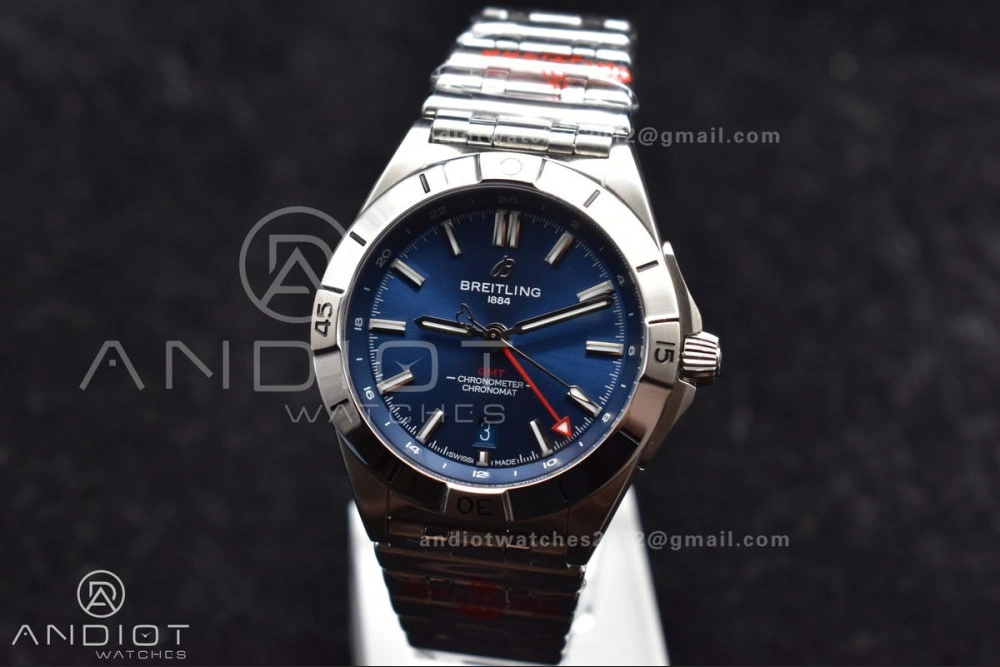 WellDesigned Breitling BLS Factory Chronomat Automatic 1:1 Best Edition GMT 40mm Blue Dial On SS Bracelet A 170