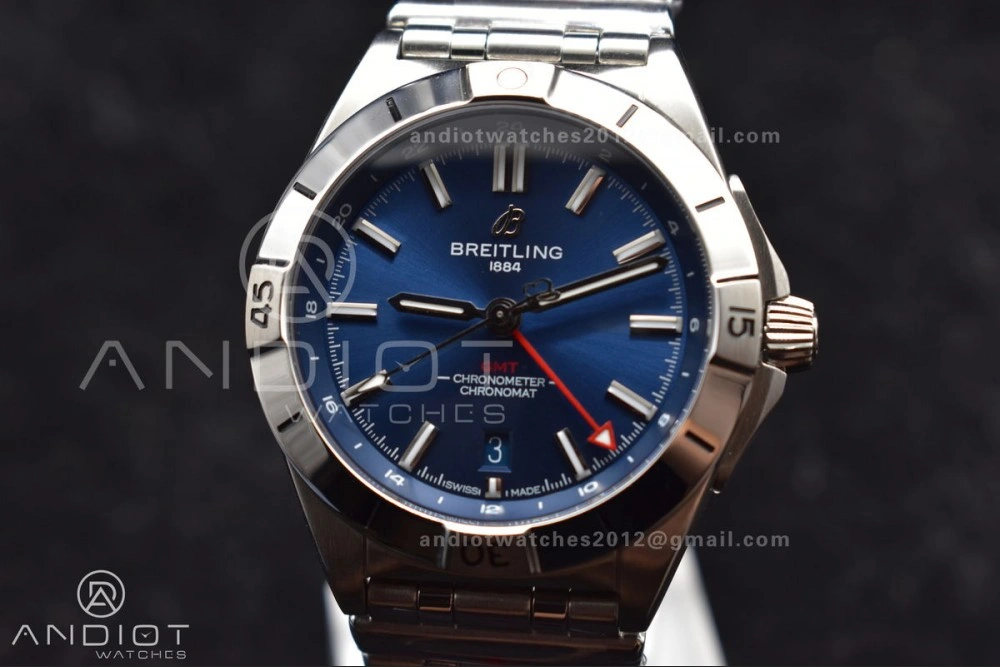 Breitling BLS Factory Chronomat Automatic 1:1 Best Edition GMT 40mm Blue Dial On SS Bracelet A Minimalist 526