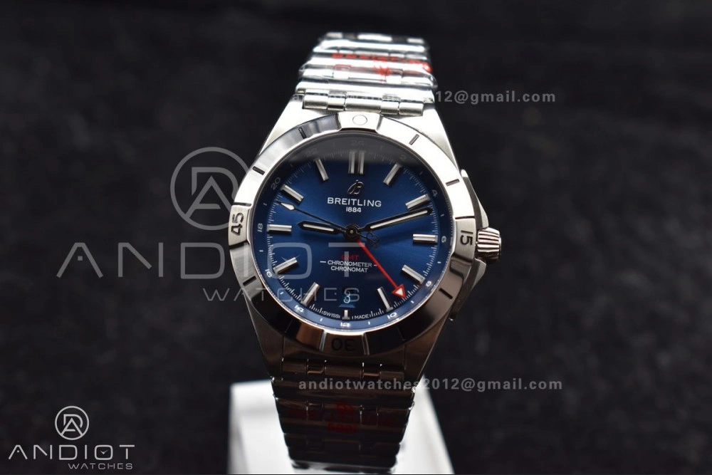 Breitling BLS Factory Chronomat Automatic 1:1 Best Edition GMT 40mm Blue Dial On SS Bracelet A Minimalist 526