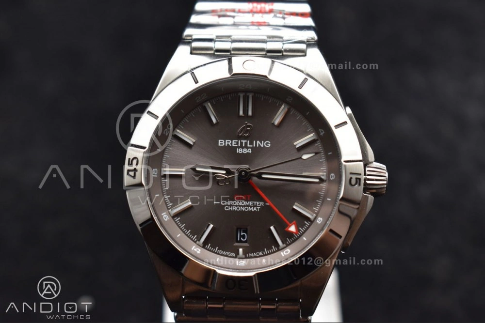 BestValue Breitling BLS Factory Chronomat Automatic 1:1 Best Edition GMT 40mm Grey Dial on SS Bracelet A 529
