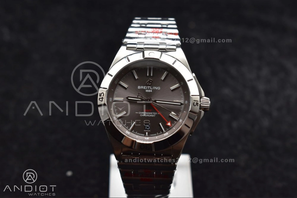 BestValue Breitling BLS Factory Chronomat Automatic 1:1 Best Edition GMT 40mm Grey Dial on SS Bracelet A 529