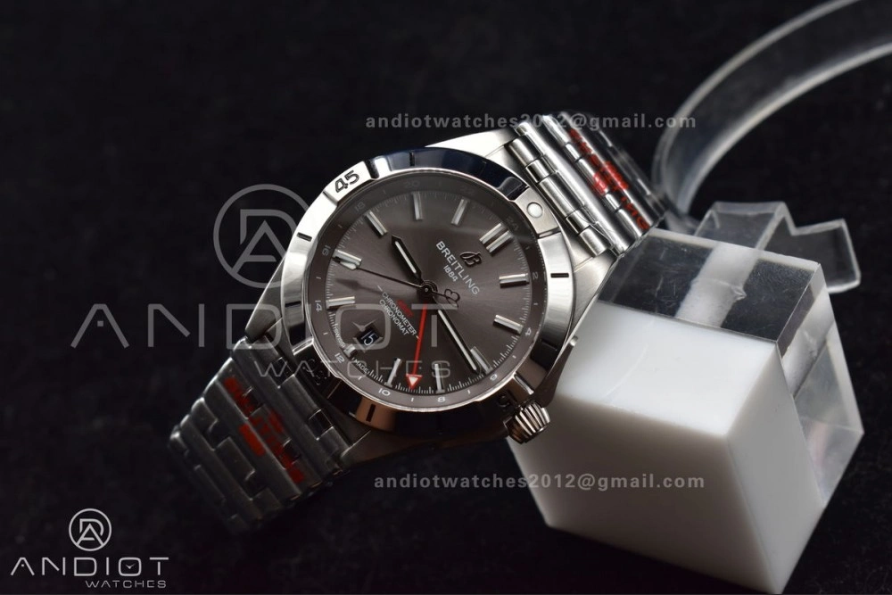 BestValue Breitling BLS Factory Chronomat Automatic 1:1 Best Edition GMT 40mm Grey Dial on SS Bracelet A 529