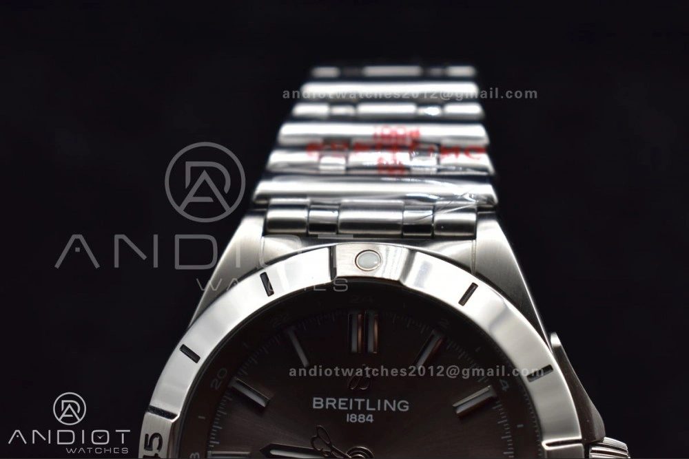 BestValue Breitling BLS Factory Chronomat Automatic 1:1 Best Edition GMT 40mm Grey Dial on SS Bracelet A 529