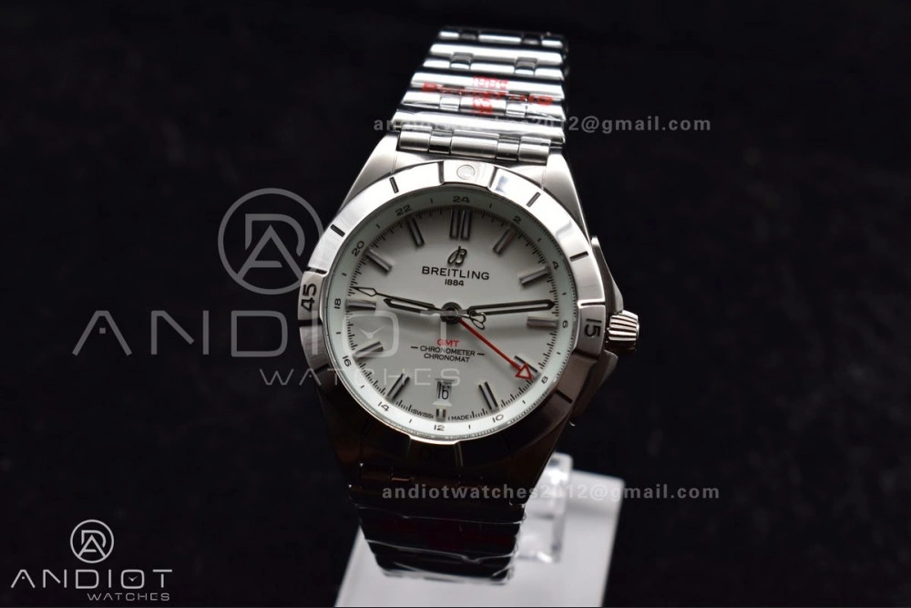 Trendsetting Breitling BLS Factory Chronomat Automatic 1:1 Best Edition GMT 40mm White Dial On SS Bracelet A 162