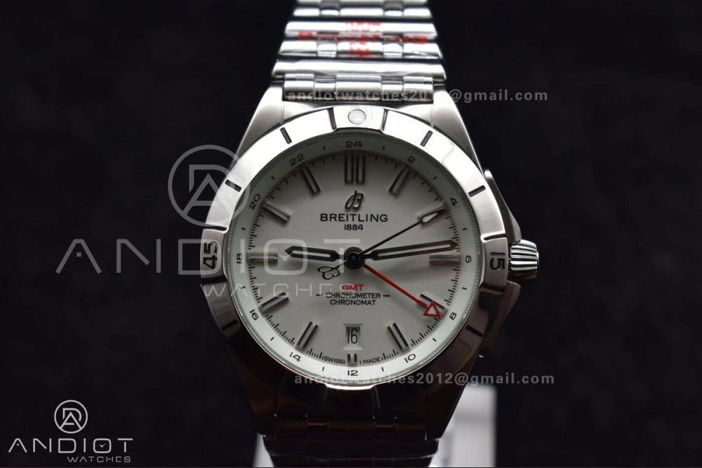 Trendsetting Breitling BLS Factory Chronomat Automatic 1:1 Best Edition GMT 40mm White Dial On SS Bracelet A 162