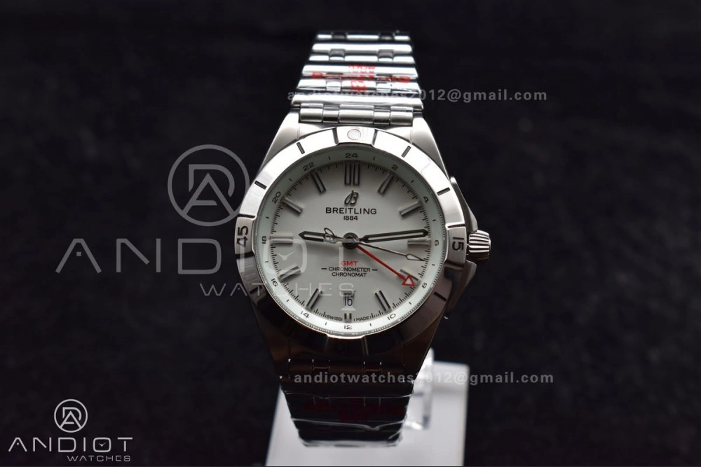 Trendsetting Breitling BLS Factory Chronomat Automatic 1:1 Best Edition GMT 40mm White Dial On SS Bracelet A 162