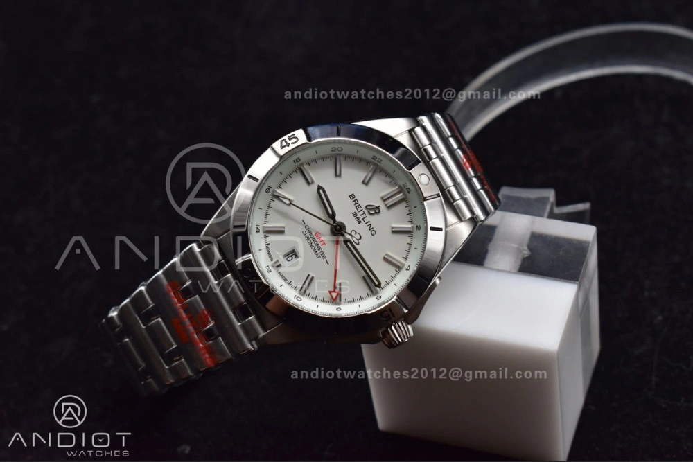 Trendsetting Breitling BLS Factory Chronomat Automatic 1:1 Best Edition GMT 40mm White Dial On SS Bracelet A 162