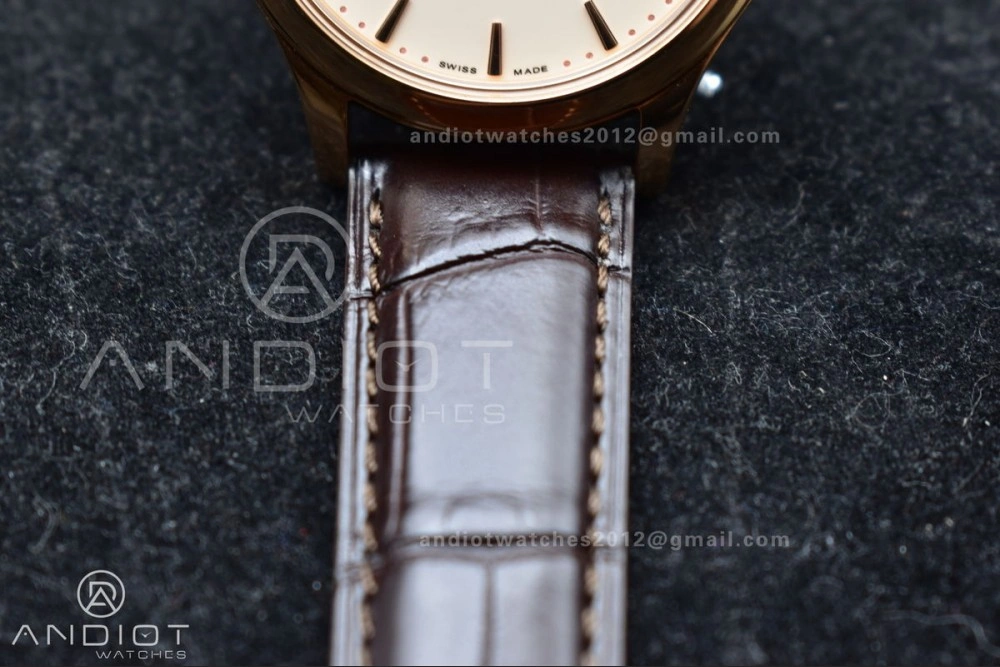Calatrava 5227R SS 3KF 1:1 Best Edition White Dial on Brown Leather Strap A324 Super Clone V ZipUp 373