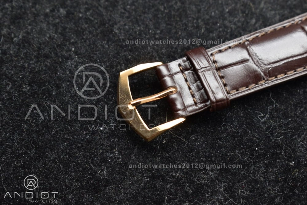 Calatrava 5227R SS 3KF 1:1 Best Edition White Dial on Brown Leather Strap A324 Super Clone V ZipUp 373