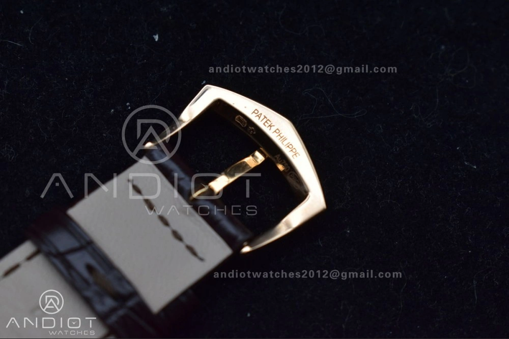 Calatrava 5227R SS 3KF 1:1 Best Edition White Dial on Brown Leather Strap A324 Super Clone V ZipUp 373