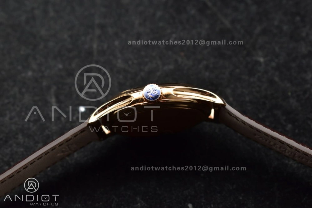 Calatrava 5227R SS 3KF 1:1 Best Edition White Dial on Brown Leather Strap A324 Super Clone V ZipUp 373