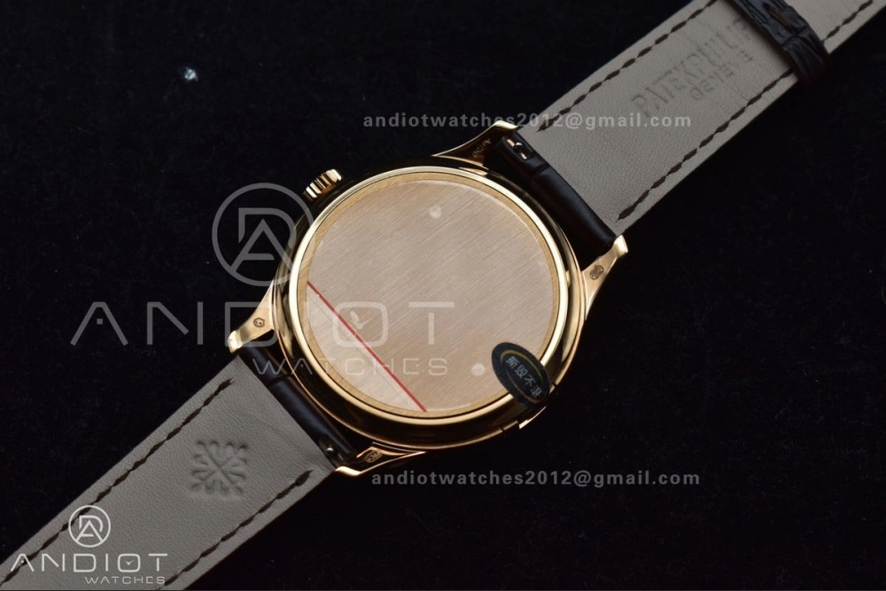 Calatrava 5227R SS 3KF 1:1 Best Edition White Dial on Brown Leather Strap A324 Super Clone V ZipUp 373