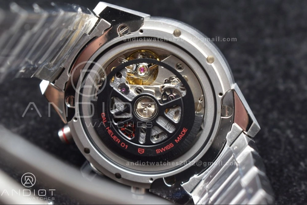 ZeroBulk Calibre Heuer 01 Chrono SS XF 1:1 Best Edition Black Dial on SS Bracelet Strap A 389