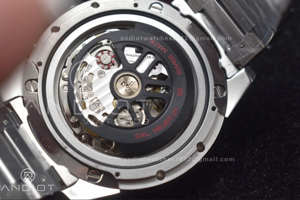 ZeroBulk Calibre Heuer 01 Chrono SS XF 1:1 Best Edition Black Dial on SS Bracelet Strap A 389