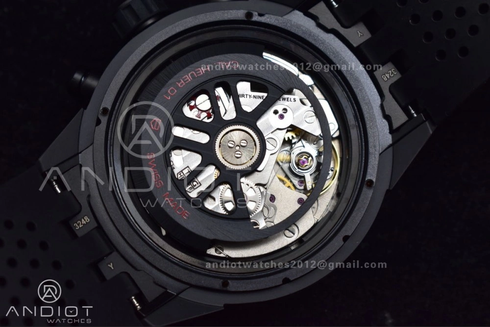 Elegant Carrera Cal. HEUER 01 45mm Full Blk Ceramic XF A 1247
