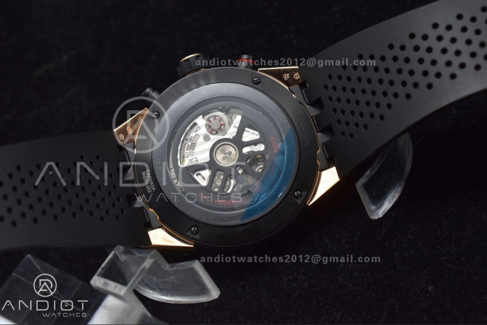Carrera Cal. HEUER 01 45mm RG RU Blk XF A Timeless 1248